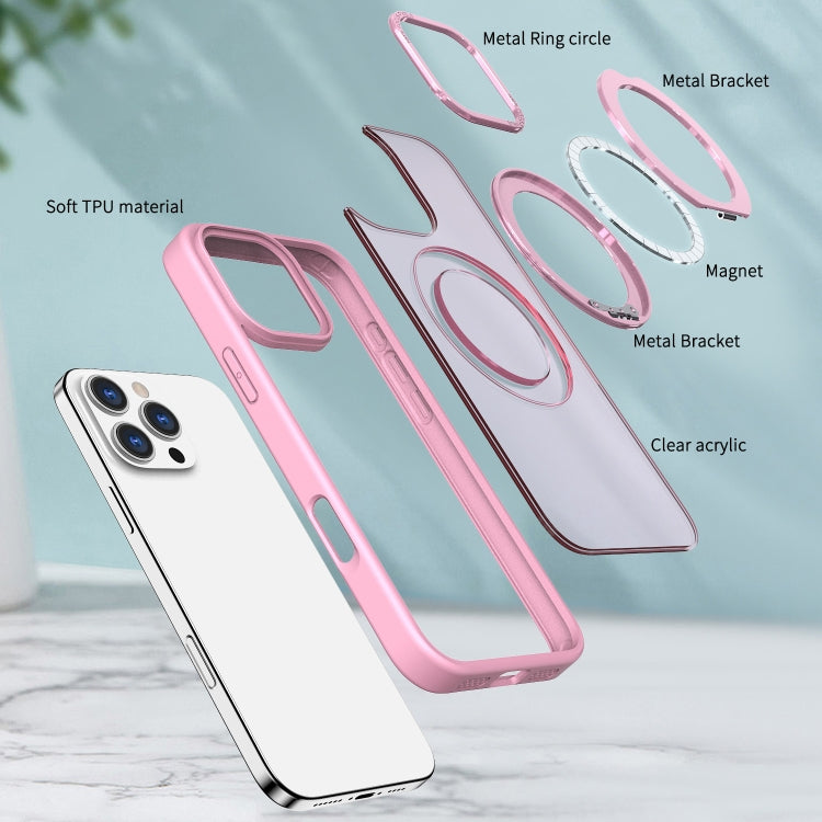 For iPhone 16 Pro Wing Series MagSafe Magnetic Ring Holder Phone Case