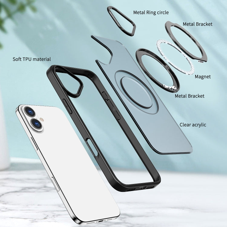 For iPhone 16 Plus Wing Series MagSafe Magnetic Ring Holder Phone Case
