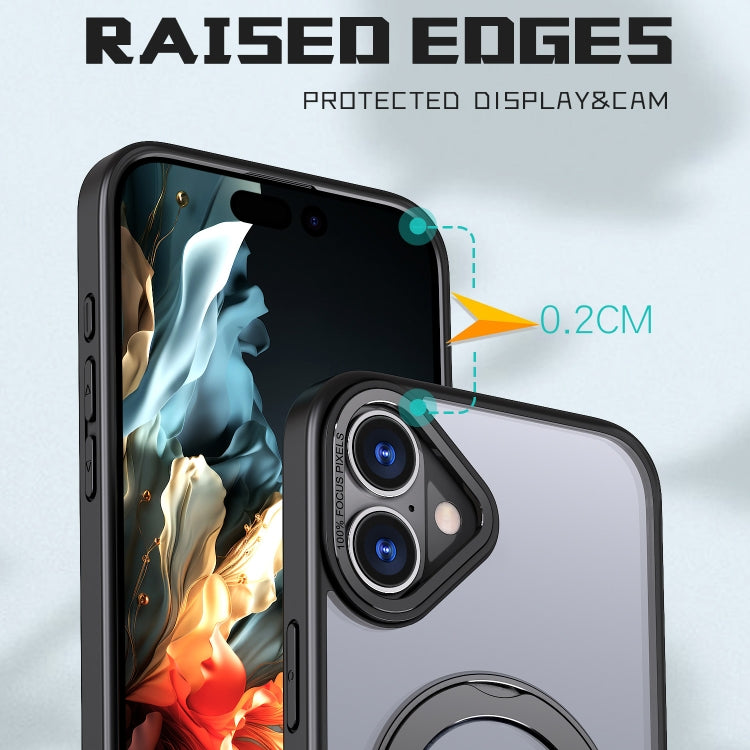 For iPhone 16 Plus Wing Series MagSafe Magnetic Ring Holder Phone Case