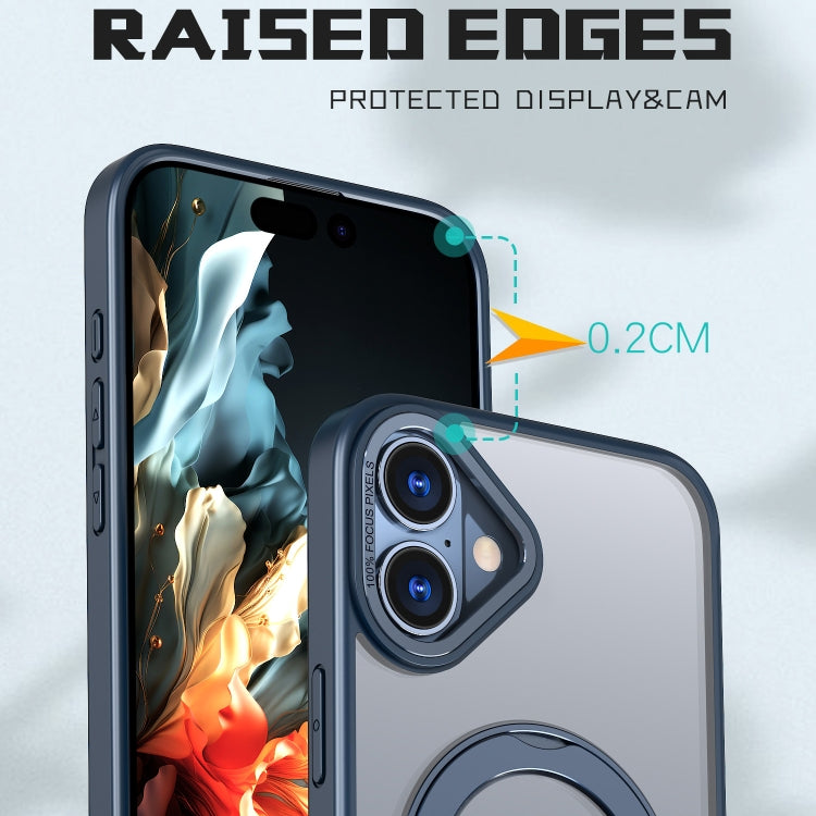For iPhone 16 Plus Wing Series MagSafe Magnetic Ring Holder Phone Case