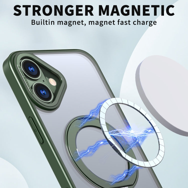 For iPhone 16 Plus Wing Series MagSafe Magnetic Ring Holder Phone Case