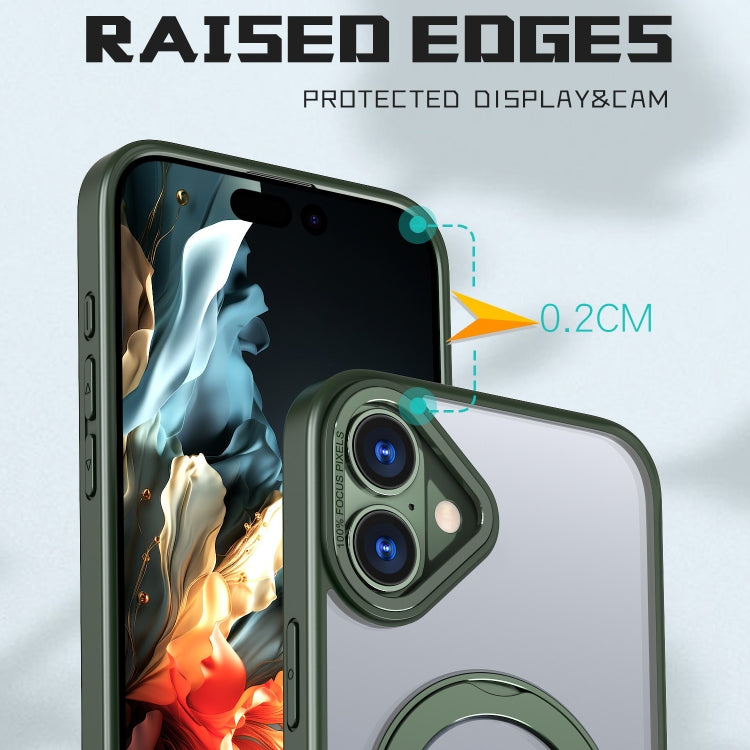 For iPhone 16 Plus Wing Series MagSafe Magnetic Ring Holder Phone Case