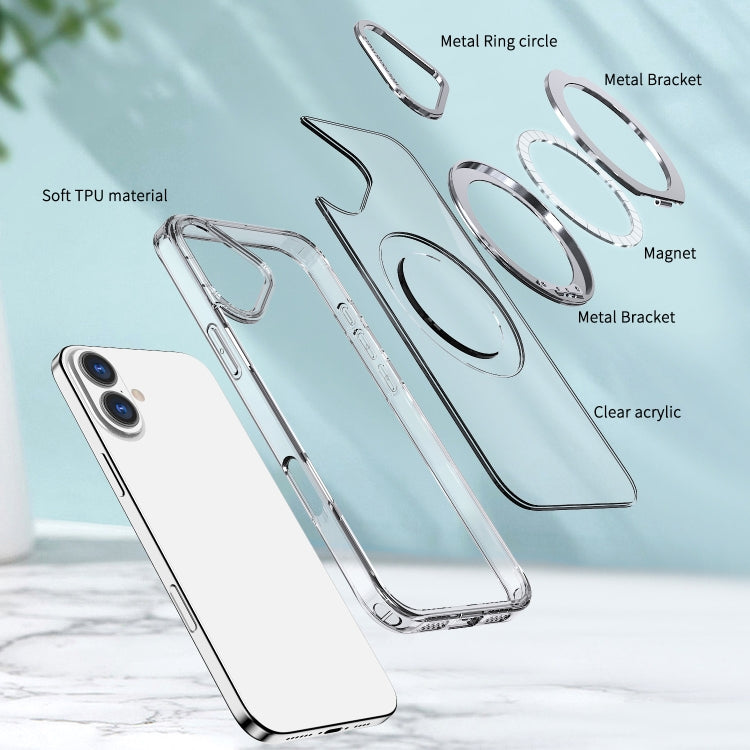 For iPhone 16 Plus Wing Series MagSafe Magnetic Ring Holder Phone Case