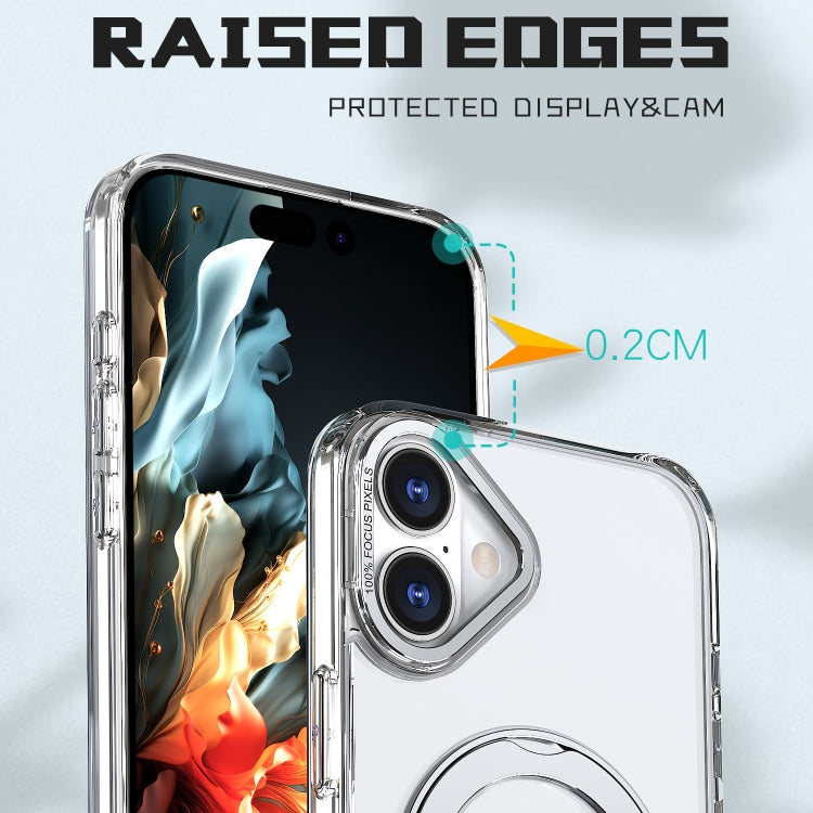 For iPhone 16 Plus Wing Series MagSafe Magnetic Ring Holder Phone Case