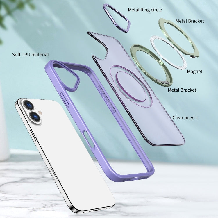 For iPhone 16 Wing Series MagSafe Magnetic Ring Holder Phone Case