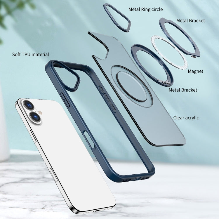 For iPhone 16 Wing Series MagSafe Magnetic Ring Holder Phone Case