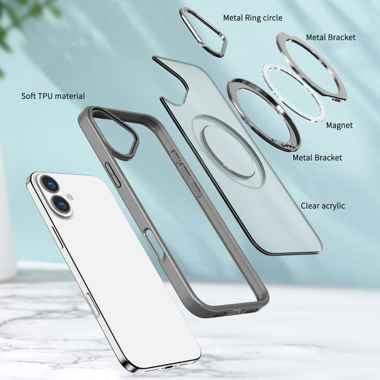 For iPhone 16 Wing Series MagSafe Magnetic Ring Holder Phone Case