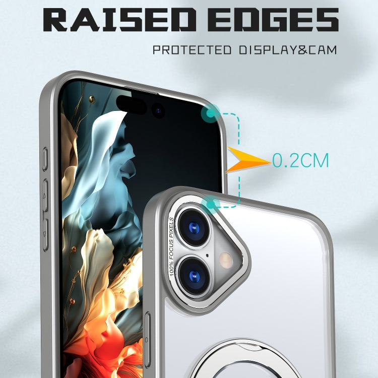 For iPhone 16 Wing Series MagSafe Magnetic Ring Holder Phone Case