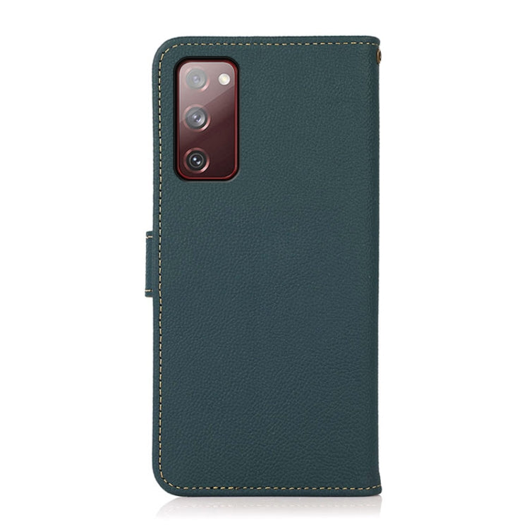 For Samsung Galaxy A16 5G KHAZNEH Custer Genuine Leather RFID Phone Case