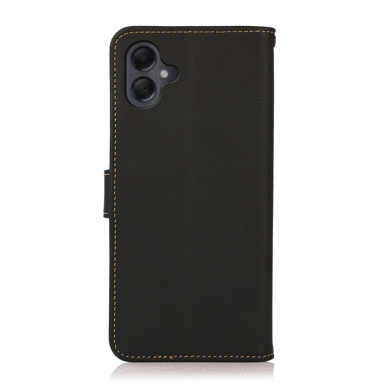 For Samsung Galaxy A06 4G KHAZNEH Custer Genuine Leather RFID Phone Case