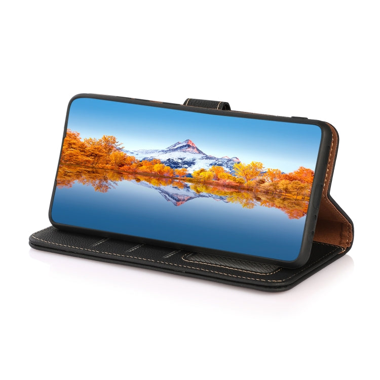 For Samsung Galaxy A36 KHAZNEH Custer Genuine Leather RFID Phone Case