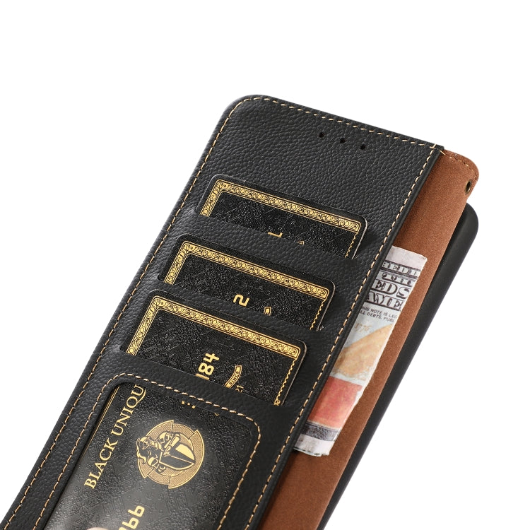 For Samsung Galaxy A36 KHAZNEH Custer Genuine Leather RFID Phone Case