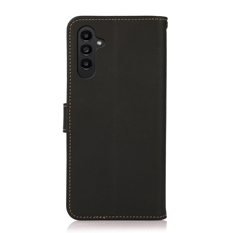 For Samsung Galaxy A26 5G KHAZNEH Custer Genuine Leather RFID Phone Case