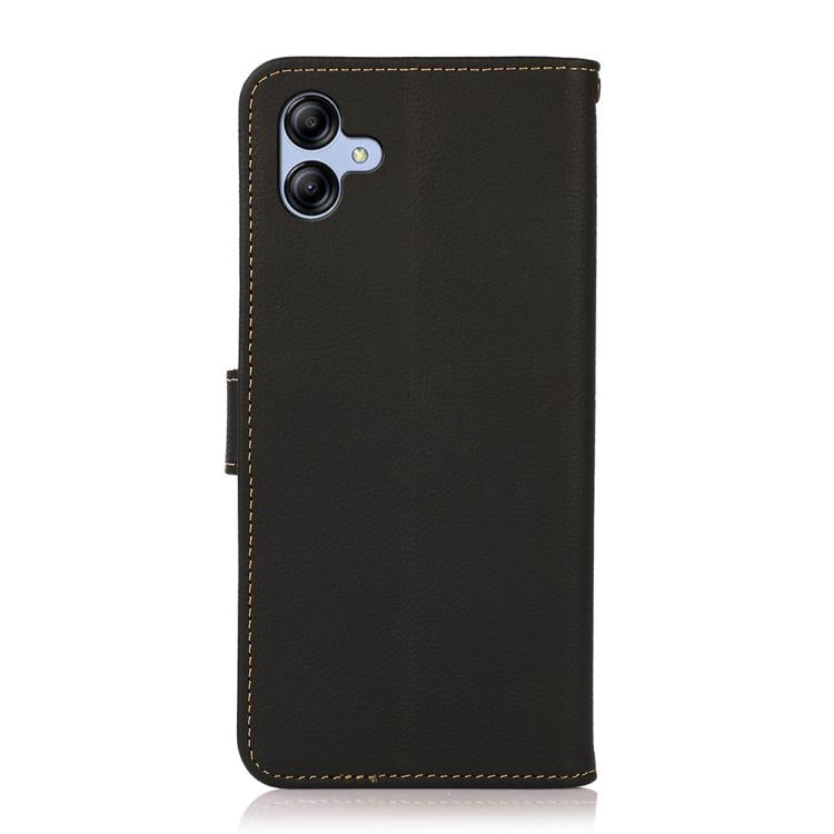 For Samsung Galaxy A07 5G KHAZNEH Custer Genuine Leather RFID Phone Case