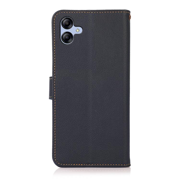 For Samsung Galaxy A07 5G KHAZNEH Custer Genuine Leather RFID Phone Case