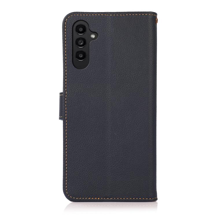 For Samsung Galaxy A17 5G KHAZNEH Custer Genuine Leather RFID Phone Case