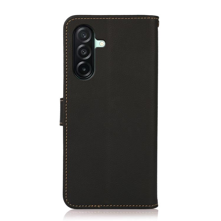 For Samsung Galaxy A27 5G KHAZNEH Custer Genuine Leather RFID Phone Case