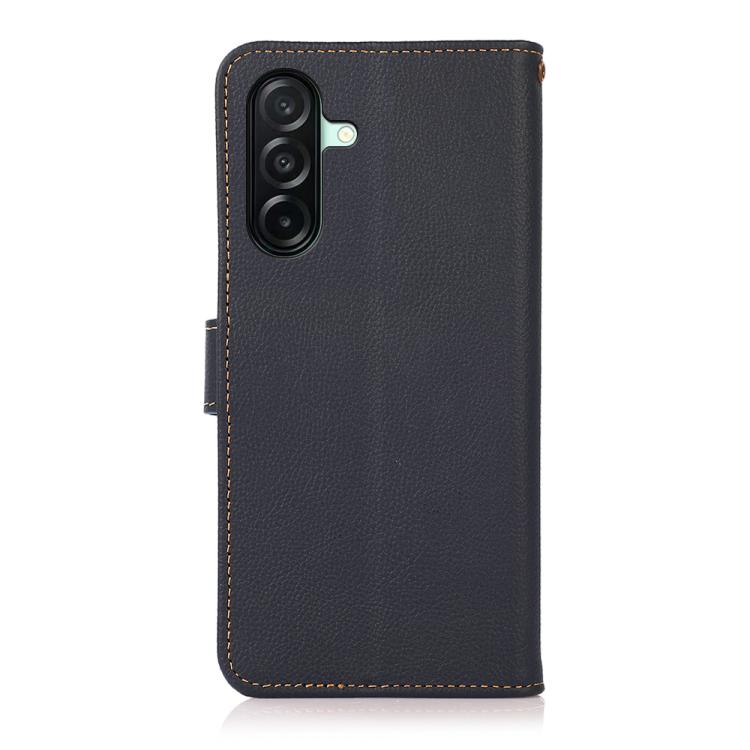 For Samsung Galaxy A27 5G KHAZNEH Custer Genuine Leather RFID Phone Case