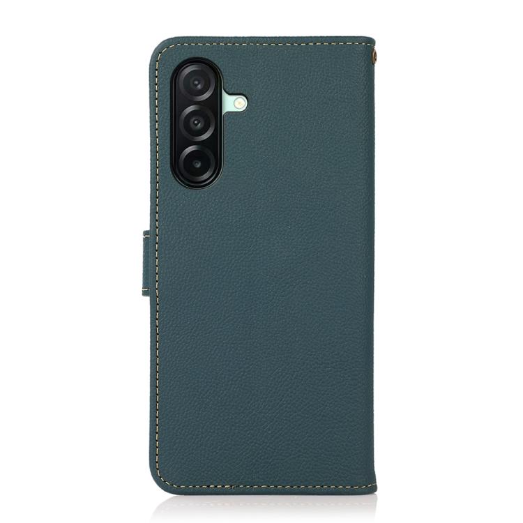 For Samsung Galaxy A27 5G KHAZNEH Custer Genuine Leather RFID Phone Case