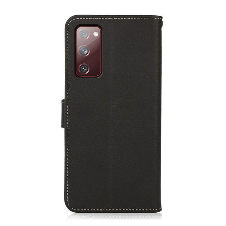 For Samsung Galaxy M35 KHAZNEH Custer Genuine Leather RFID Phone Case