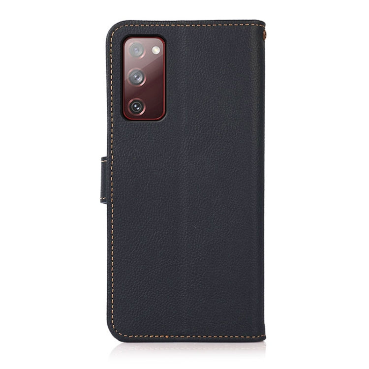 For Samsung Galaxy M35 KHAZNEH Custer Genuine Leather RFID Phone Case