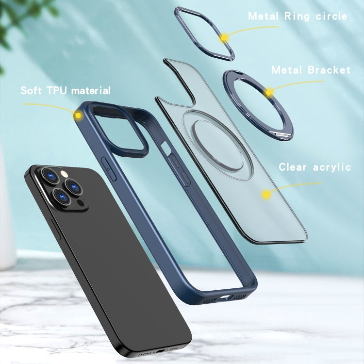 For iPhone 15 Pro Max Wing Series MagSafe Magnetic Ring Holder Phone Case