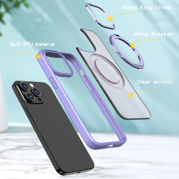 For iPhone 15 Pro Wing Series MagSafe Magnetic Ring Holder Phone Case