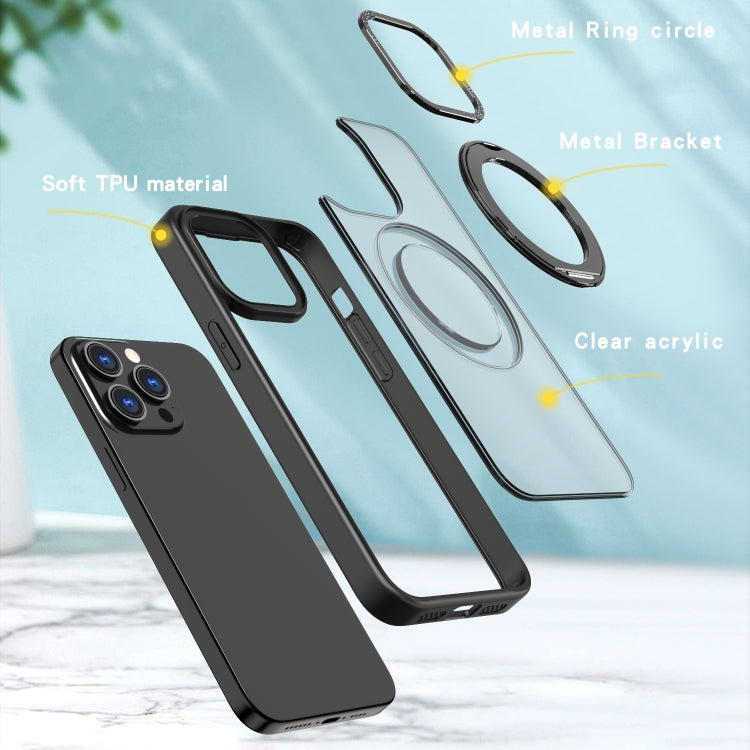 For iPhone 15 Pro Wing Series MagSafe Magnetic Ring Holder Phone Case