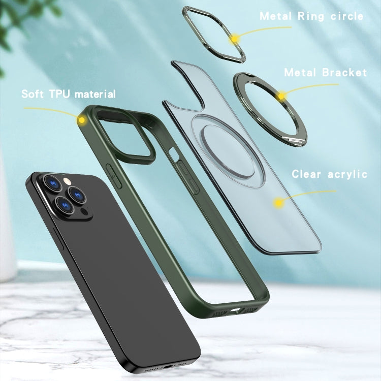 For iPhone 15 Pro Wing Series MagSafe Magnetic Ring Holder Phone Case