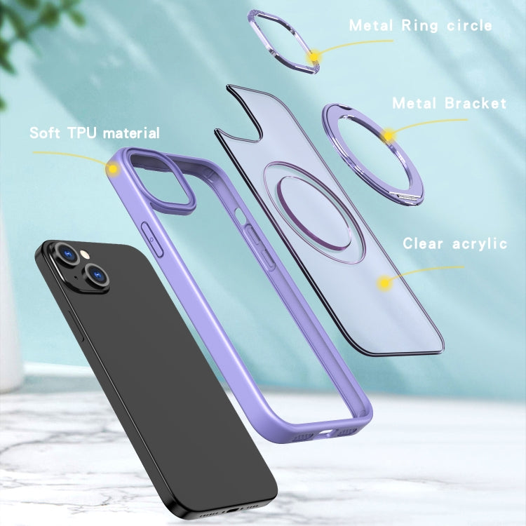 For iPhone 15 Plus Wing Series MagSafe Magnetic Ring Holder Phone Case