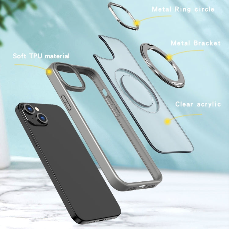For iPhone 15 Plus Wing Series MagSafe Magnetic Ring Holder Phone Case
