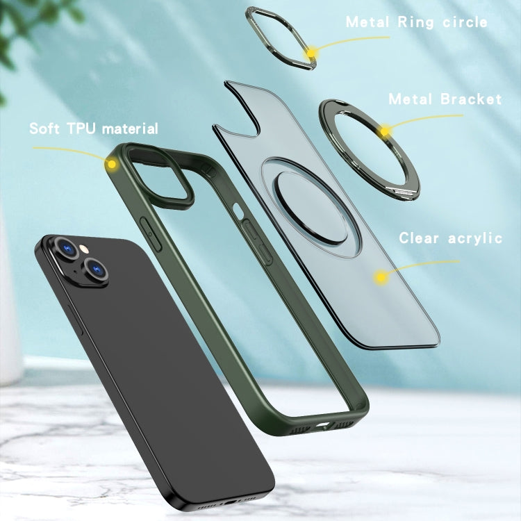 For iPhone 15 Wing Series MagSafe Magnetic Ring Holder Phone Case