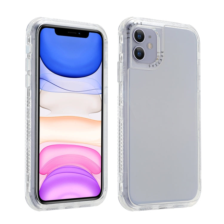For iPhone 12 / 12 Pro 3 In 1 Dreamland PC + TPU Solid Color Transparent Border Protective Case