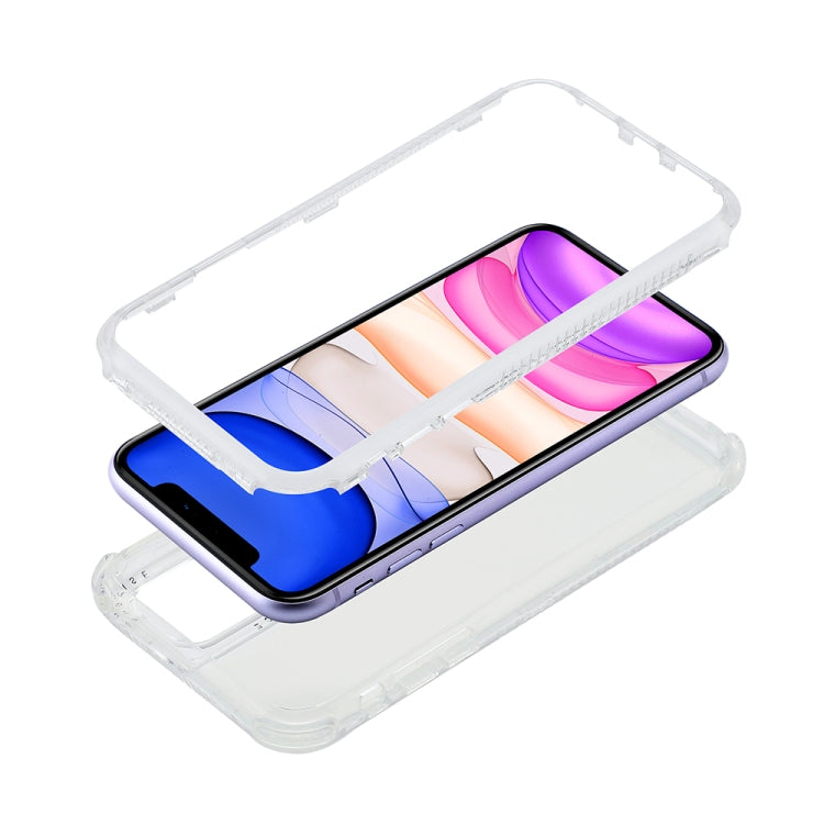For iPhone 12 / 12 Pro 3 In 1 Dreamland PC + TPU Solid Color Transparent Border Protective Case