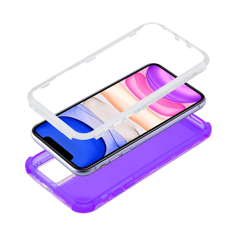 For iPhone 12 / 12 Pro 3 In 1 Dreamland PC + TPU Solid Color Transparent Border Protective Case