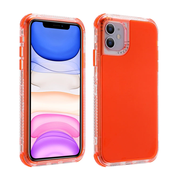 For iPhone 12 / 12 Pro 3 In 1 Dreamland PC + TPU Solid Color Transparent Border Protective Case