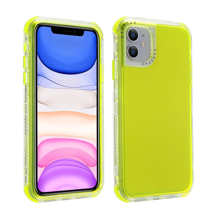 For iPhone 12 / 12 Pro 3 In 1 Dreamland PC + TPU Solid Color Transparent Border Protective Case