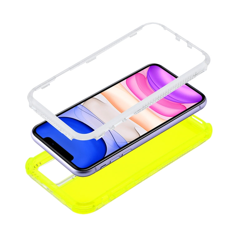 For iPhone 12 / 12 Pro 3 In 1 Dreamland PC + TPU Solid Color Transparent Border Protective Case