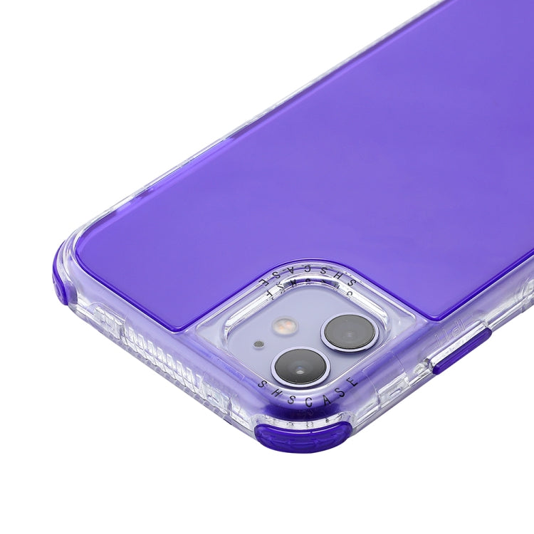 For iPhone 12 Pro Max 3 In 1 Dreamland PC + TPU Solid Color Transparent Border Protective Case