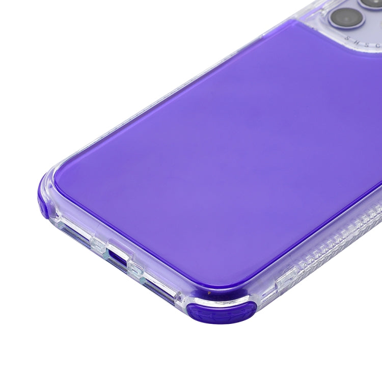 For iPhone 12 Pro Max 3 In 1 Dreamland PC + TPU Solid Color Transparent Border Protective Case