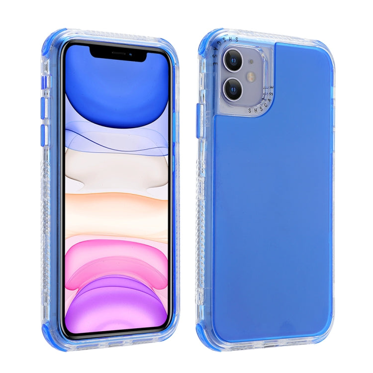 For iPhone 12 Pro Max 3 In 1 Dreamland PC + TPU Solid Color Transparent Border Protective Case