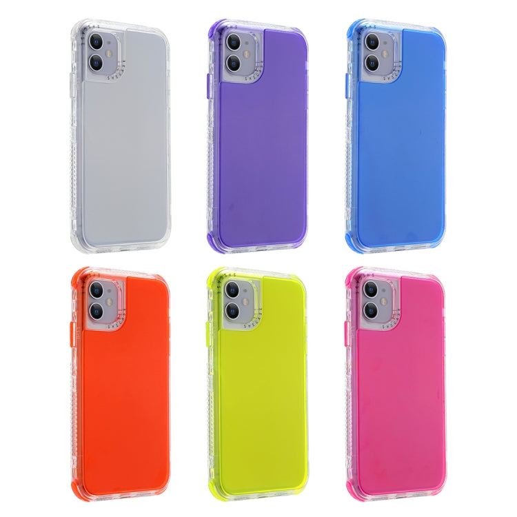 For iPhone 12 Pro Max 3 In 1 Dreamland PC + TPU Solid Color Transparent Border Protective Case