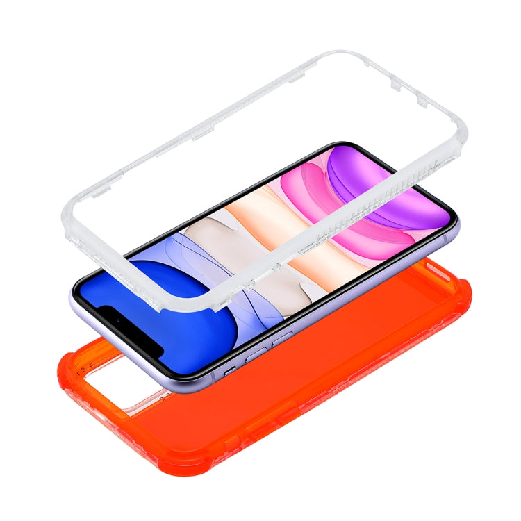For iPhone 12 Pro Max 3 In 1 Dreamland PC + TPU Solid Color Transparent Border Protective Case
