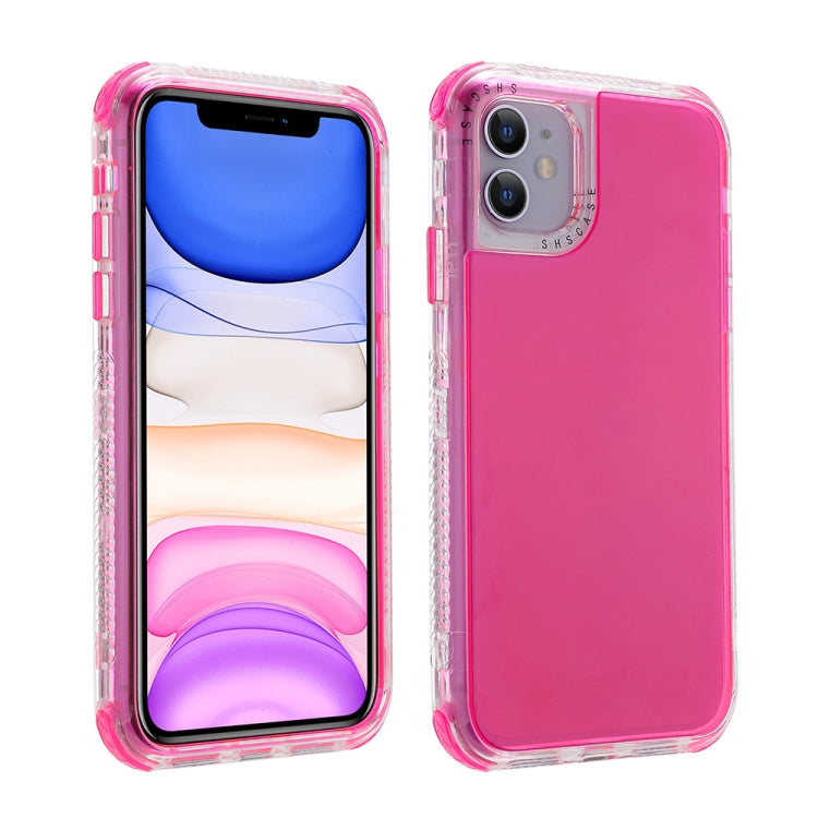 For iPhone 12 Pro Max 3 In 1 Dreamland PC + TPU Solid Color Transparent Border Protective Case