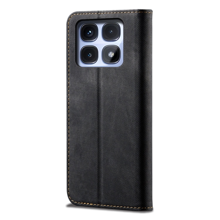 For Redmi K70 Ultra 5G Denim Texture Casual Style Horizontal Flip Leather Case