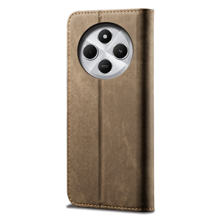 For Redmi 14C 4G Denim Texture Casual Style Horizontal Flip Leather Case