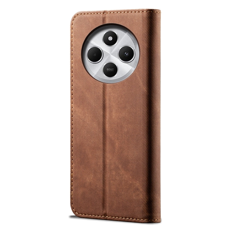 For Redmi 14C 4G Denim Texture Casual Style Horizontal Flip Leather Case