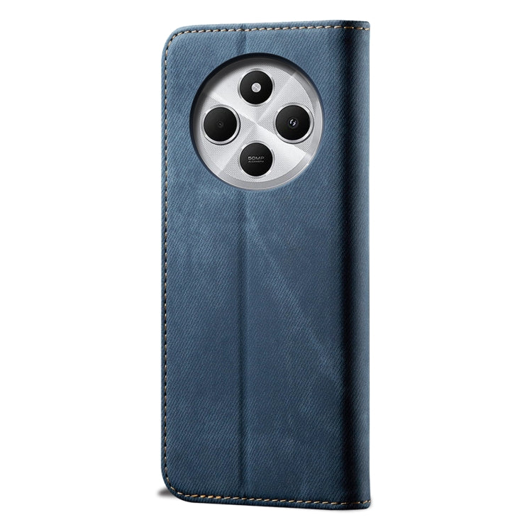 For Redmi 14C 4G Denim Texture Casual Style Horizontal Flip Leather Case