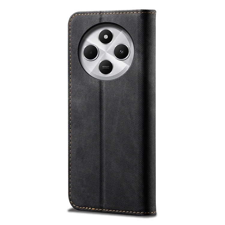 For Redmi 14C 4G Denim Texture Casual Style Horizontal Flip Leather Case