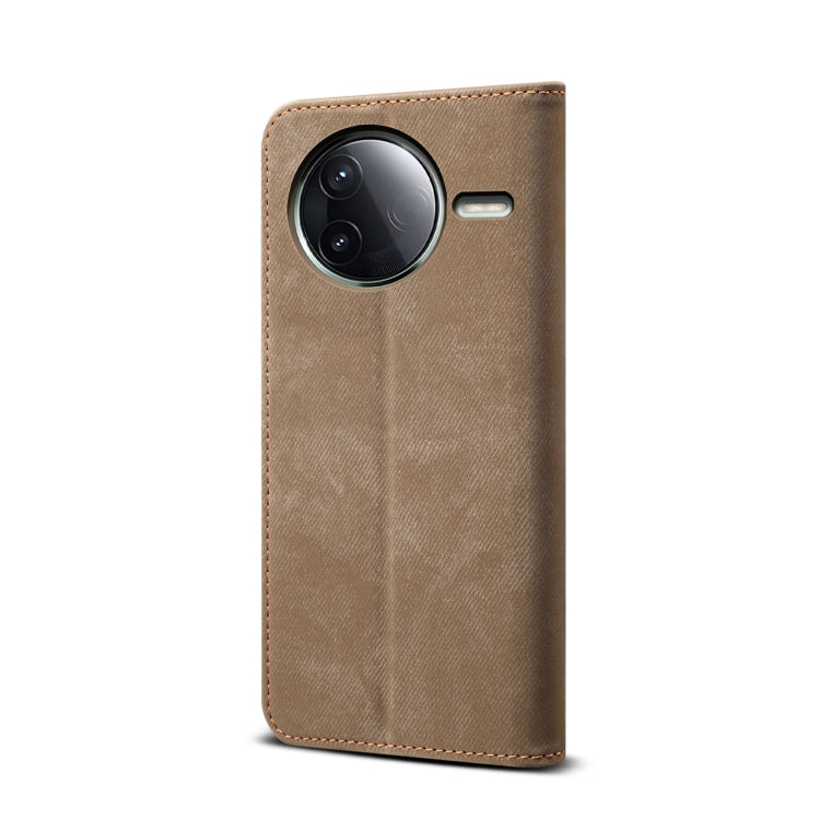 For Redmi K80 Pro / Xiaomi Poco F7 Ultra Denim Texture Casual Style Horizontal Flip Leather Case
